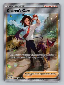 Cheren's Care GG58/GG70 Ultra Rare Crown Zenith: Galarian Gallery NM Pokemon - Image 1