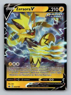 Zeraora V 053/198 Ultra Rare SWSH06: Chilling Reign NM Pokemon - Image 1