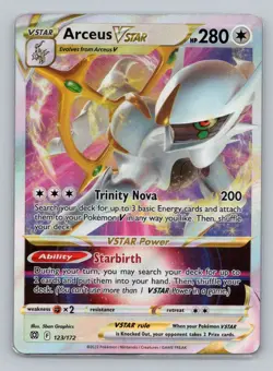 Arceus VSTAR 123/172 Ultra Rare SWSH09: Brilliant Stars NM Pokemon - Image 1