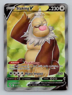 Slaking V (Full Art) 077/078 Ultra Rare Pokemon GO NM Pokemon - Image 1