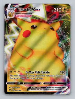 Pikachu VMAX 044/185 Ultra Rare SWSH04: Vivid Voltage NM Pokemon - Image 1