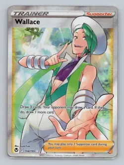 Wallace (Full Art) 194/195 Ultra Rare SWSH12: Silver Tempest NM Pokemon - Image 1
