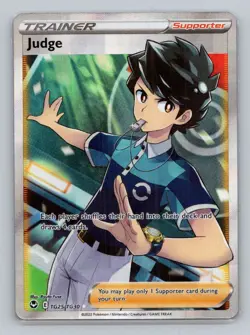 Judge TG25/TG30 Ultra Rare SWSH12: Silver Tempest Trainer Gallery NM Pokemon - Image 1
