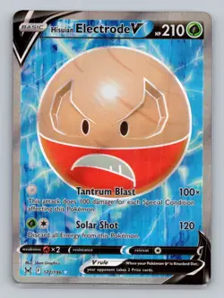 Hisuian Electrode V (Full Art) 172/196 Ultra Rare SWSH11: Lost Origin NM Pokemon - Image 1