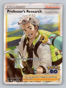 Professor's Research (Full Art) 078/078 Ultra Rare Pokemon GO NM Pokemon - Image 1