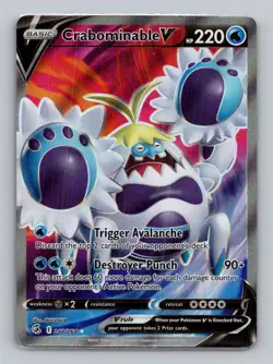 Crabominable V (Full Art) 248/264 Ultra Rare SWSH08: Fusion Strike NM Pokemon - Image 1
