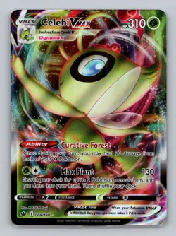 Celebi VMAX 008/198 Ultra Rare SWSH06: Chilling Reign NM Pokemon - Image 1