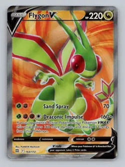 Flygon V (Full Art) 164/172 Ultra Rare SWSH09: Brilliant Stars NM Pokemon - Image 1