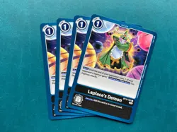 Laplace's Demon BT12-107 Playset Across Time Digimon Card Game x4 - Image 1