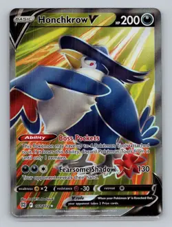 Honchkrow V (Full Art) 161/172 Ultra Rare SWSH09: Brilliant Stars NM Pokemon - Image 1