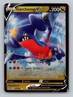 Garchomp V 117/189 Ultra Rare SWSH10: Astral Radiance NM Pokemon - Image 1