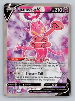 Enamorus V (Full Art) 178/196 Ultra Rare SWSH11: Lost Origin NM Pokemon - Image 1