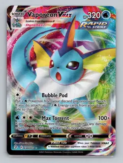 Vaporeon VMAX 030/203 Ultra Rare SWSH07: Evolving Skies NM Pokemon - Image 1