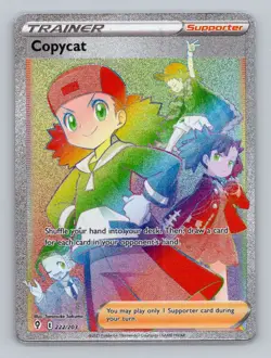 Copycat (Secret) 222/203 Secret Rare SWSH07: Evolving Skies NM Pokemon - Image 1