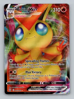 Victini VMAX 022/163 Ultra Rare SWSH05: Battle Styles NM Pokemon - Image 1