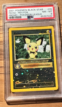 Pokemon Black Star Promo Pichu Reverse Holo N/M PSA8 PSA # 65307422 - Image 1