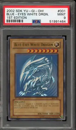 Yu-Gi-Oh! Blue-Eyes White Dragon Starter Deck Kaiba 1st Edition SDK-001 PSA 9 - Image 1