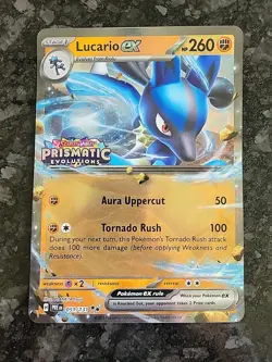 Pokemon Jumbo Lucario ex 051/131 Prismatic Evolutions Stamped NM Oversized Card - Image 1