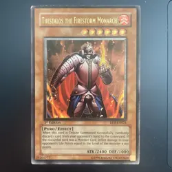 Yugioh! Thestalos The Firestorm Monarch 1st Edition Ultimate Rare (RDS-EN021) LP - Image 1