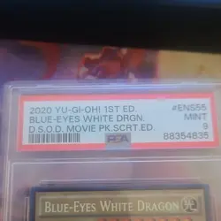 Yu-Gi-Oh! Blue-Eyes White Dragon MVP1-ENS55 Secret Rare 1st Edition PSA 9 - Image 2