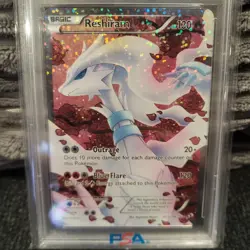 2013 POKEMON BLACK WHITE LEGENDARY RADIANT COLLECTION RC22 Reshiram Psa 8 Mint - Image 1