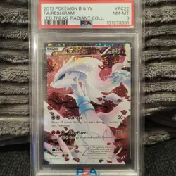 2013 POKEMON BLACK WHITE LEGENDARY RADIANT COLLECTION RC22 Reshiram Psa 8 Mint - Image 2