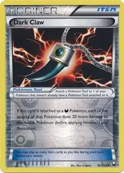 Dark Claw - 92/108 - Pokemon Dark Explorers Black & White Reverse Holo Card LP - Image 1