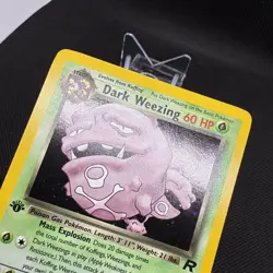 POKEMON CARD DARK WEEZING HOLO 1ST EDITION TEAM ROCKET 14/82 NEAR MINT #14 - Image 2