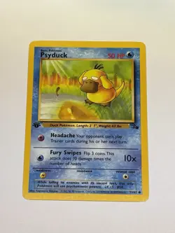Psyduck Fossil Set 53/62 TCG Vintage Pokemon Card 1st edition 1999-WOTC NM - Image 1