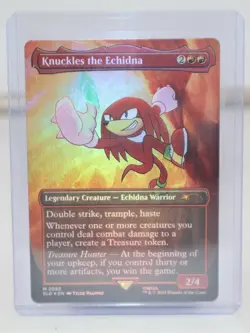 Knuckles The Echidna FOIL 2082 - MTG Sonic The Hedgehog Secret Lair #2082 - - Image 1