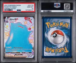 2021 POKEMON SWSH SHINING FATES #SV119 FA DITTO VMAX SHINING FATES PSA 10 - Image 3