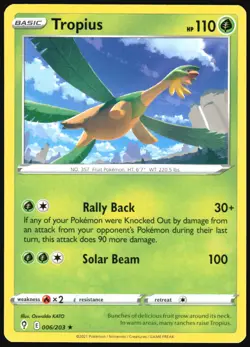 Tropius 006/203 Rare Evolving Skies Pokemon Lightly Played - Image 1