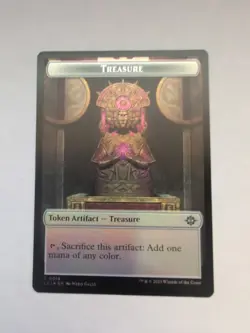 MTG Golem Treasure Double Sided FOIL Lost Caverns of Ixalan (LCI) Token Magic - Image 2