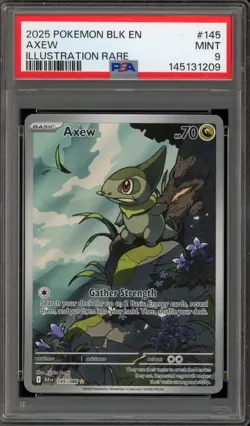 Pokemon Axew Black Bolt Illustration Rare #145 PSA 9 Mint - Image 1