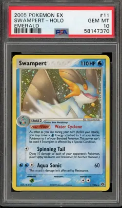 Pokemon Swampert EX Emerald Holo Rare #11 PSA 10 Gem Mint - Image 1