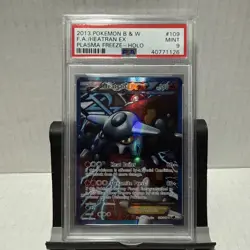 2013 POKEMON B&W PLASMA FREEZE #109 FULL ART/HEATRAN EX PSA 9 - Image 1