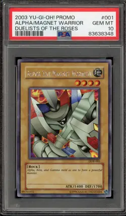Yu-Gi-Oh! Alpha The Magnet Warrior Duelist of the Roses Promo DOR-001 PSA 10 - Image 1