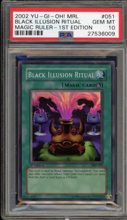 Yu-Gi-Oh! Black Illusion Ritual Magic Ruler 1st Edition MRL-051 PSA 10 Gem Mint - Image 1