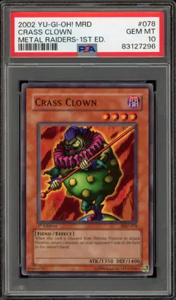Yu-Gi-Oh! Crass Clown Metal Raiders 1st Edition MRD-078 PSA 10 Gem Mint - Image 1
