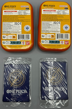 2 One Piece Card Game Tin Pack Set Vol 2 Portgas Ace Promo Sealed Authentic Lot - Image 2