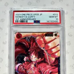 Monkey D Luffy ST01-012 PSA 10 1st Anniversary One Piece Promo Card 1013 - Image 2