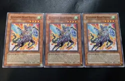 3x Gladiator Beast Equeste TDGS-EN024 1st Edition Yugioh Card Playset MP - Image 1