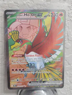 New 2025 Pokemon TCG Destined Rivals Ethan's Ho-Oh ex Ultra Rare card #209/182. - Image 1