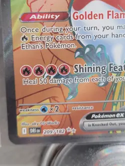 New 2025 Pokemon TCG Destined Rivals Ethan's Ho-Oh ex Ultra Rare card #209/182. - Image 2