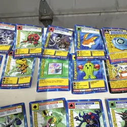 Bandai Digimon CCG 1st Edition 80 Card Lot Agumon Gabumon Figures Holo 1999 - Image 5
