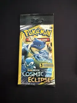 POKEMON Sun & Moon COSMIC ECLIPSE 3 Card Mini Booster Pack -4 Packs Art Set 2019 - Image 2
