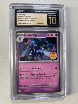 Pokemon TCG Ceruledge SV: Paldean Fates 040/091 Holo Cosmos Holo Rare Rare - Image 1