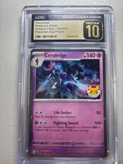 Pokemon TCG Ceruledge SV: Paldean Fates 040/091 Holo Cosmos Holo Rare Rare - Image 3