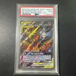 2019 POKEMON SM BLACK STAR PROMO FULL ART/MOLTRES & ZAPDOS & ARTICUNO GX PSA 9 - Image 1