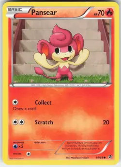 Pansear 18/98 Common Emerging Powers Pokemon Lightly Played - Image 1